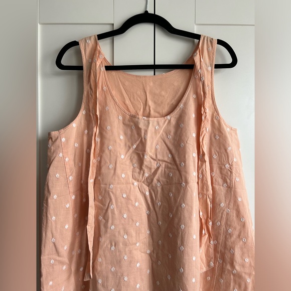 LOFT Peach Polka Dot Sun Dress with Bow - Picture 11 of 16
